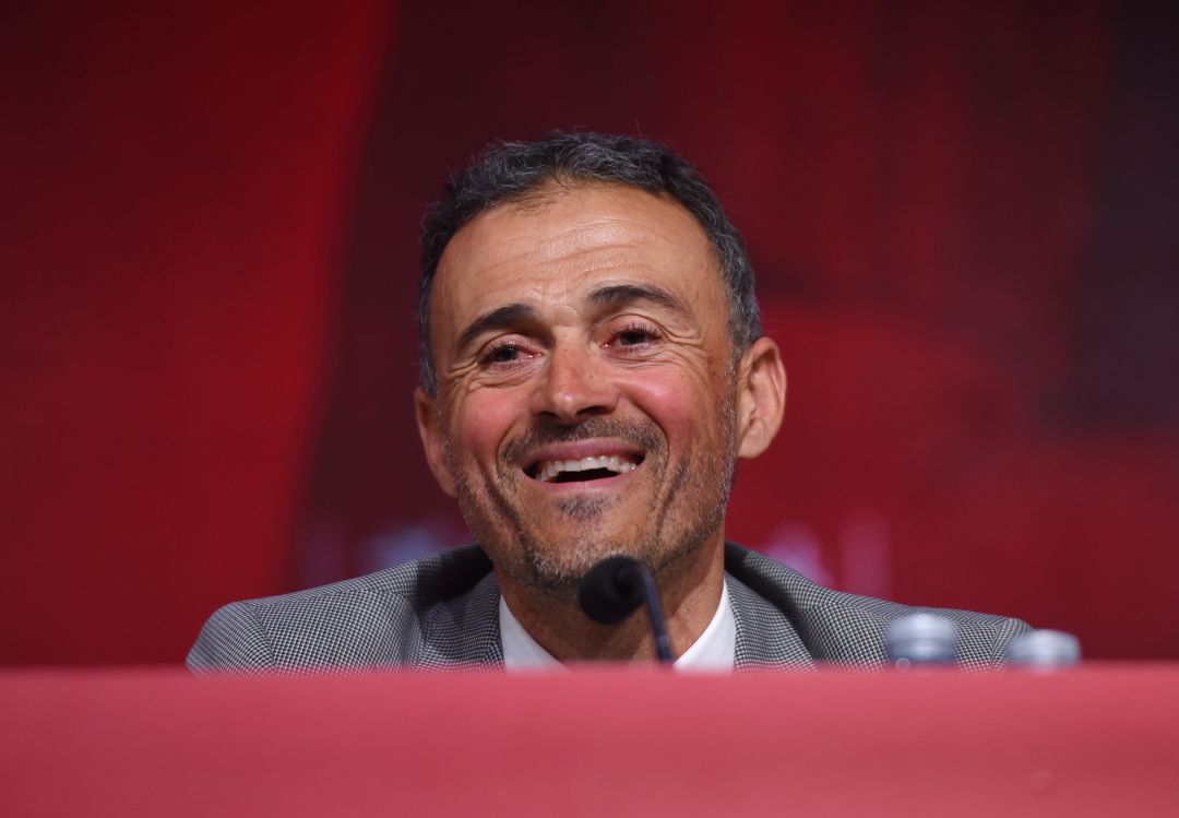 Luis Enrique en la rueda de prensa en la que se anunció su regreso a la Selección. Luis Enrique en la rueda de prensa en la que se anunció su regreso a la Selección.