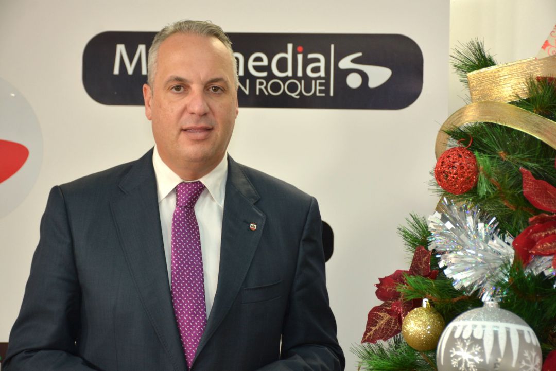 Juan Carlos Ruiz Boix, durante su mensaje de Navidad. Juan Carlos Ruiz Boix, durante su mensaje de Navidad.