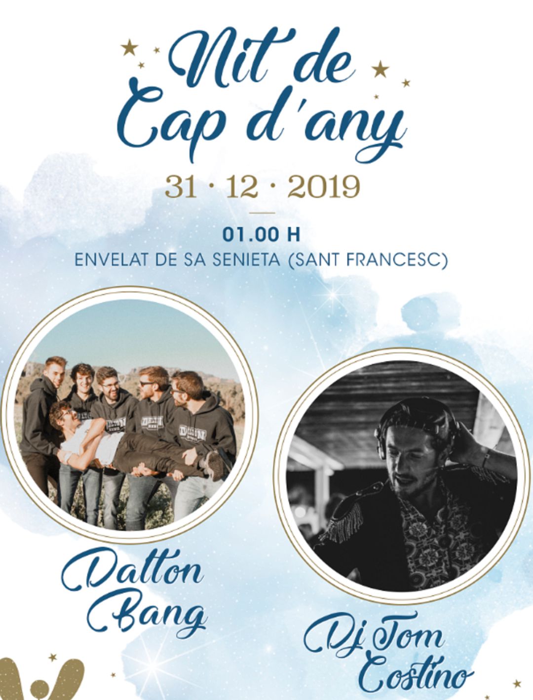 Cartel con la doble cita musical en Formentera Cartel con la doble cita musical en Formentera