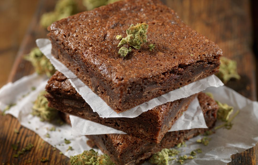 Un brownie de marihuana Un brownie de marihuana
