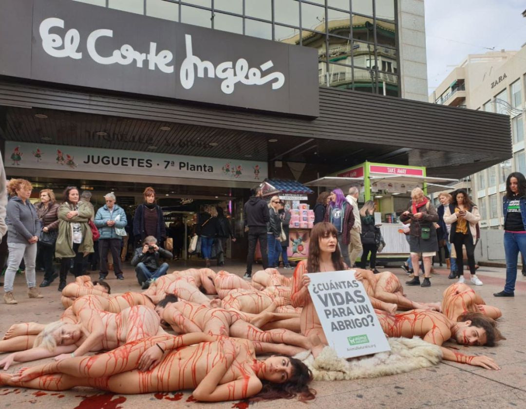 Imagen de la protesta contra la industria peletera de este domingo en Alicante Imagen de la protesta contra la industria peletera de este domingo en Alicante