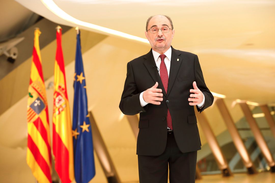 Javier Lambán pronunica su discurso de Fin de Año en el Pabellón Puente Javier Lambán pronunica su discurso de Fin de Año en el Pabellón Puente