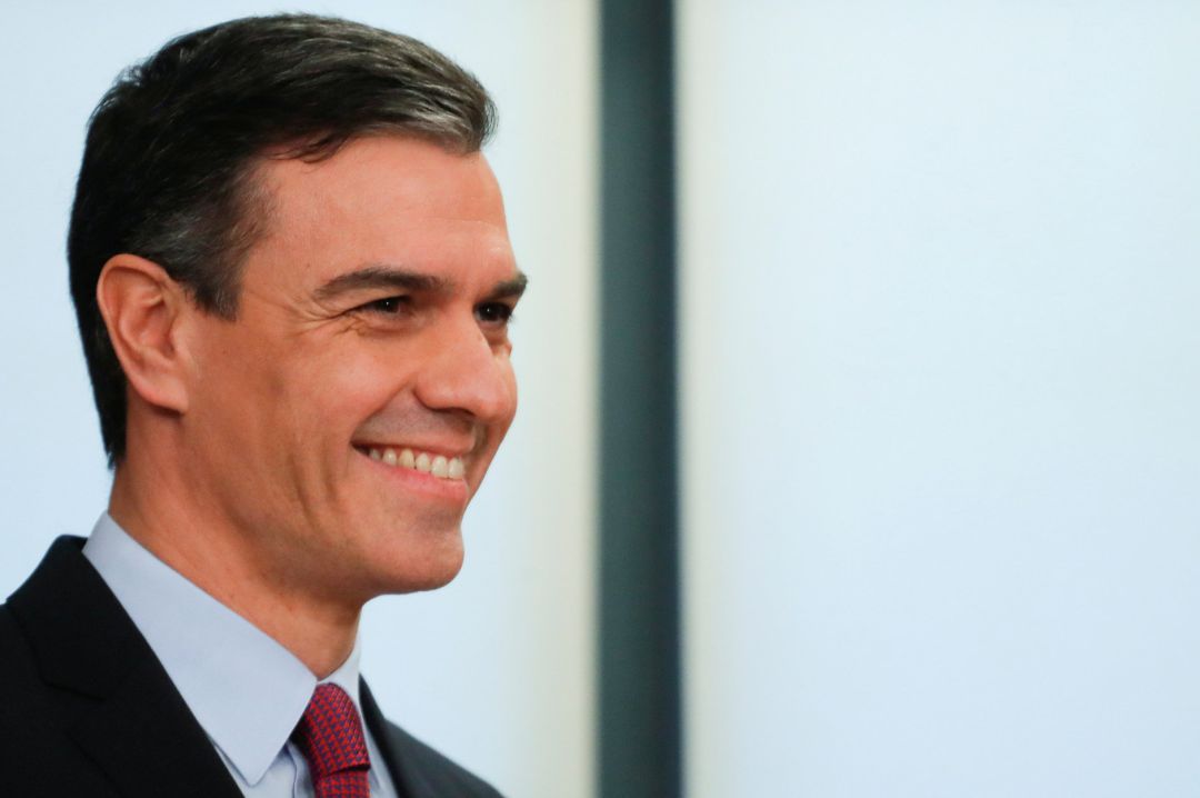 Pedro Sánchez en una foto de stock. Pedro Sánchez en una foto de stock.