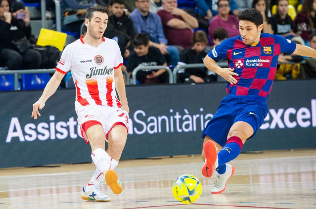 Un renovado Jimbee Cartagena tutea al Barça y empata en el Palau Un renovado Jimbee Cartagena tutea al Barça y empata en el Palau