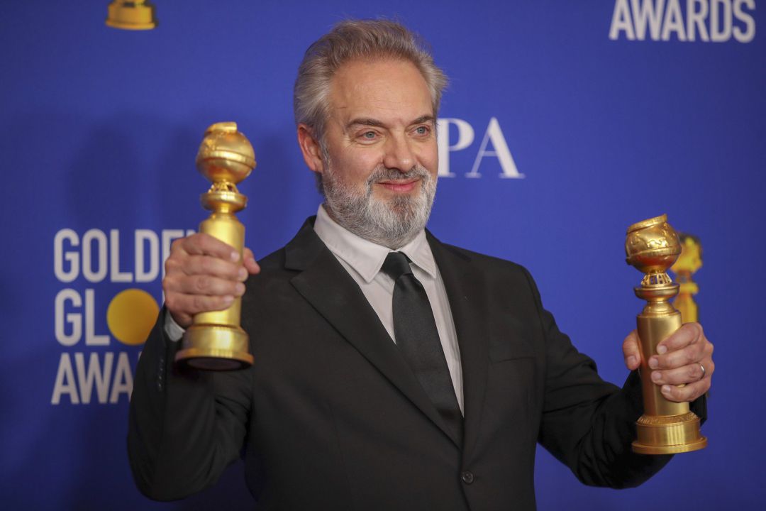 Sam Mendes in the photo deadline room at the 77th Golden Globe Awards at the Beverly Hilton on January 05, 2020
Sam Mendes in the photo deadline room at the 77th Golden Globe Awards at the Beverly Hilton on January 05, 2020