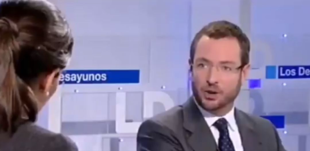 Maroto en TVE cuando era alcalde de Vitoria. Maroto en TVE cuando era alcalde de Vitoria.