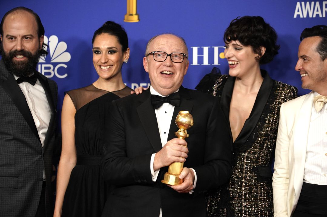 Beverly Hills, California, U.S., January 5, 2020 - The cast of "Fleabag" poses backstage with their Best Television Series Beverly Hills, California, U.S., January 5, 2020 - The cast of "Fleabag" poses backstage with their Best Television Series