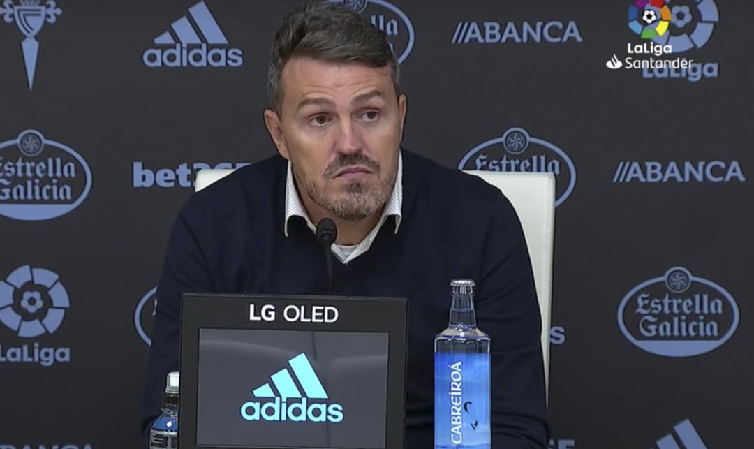 Óscar García durante una rueda de prensa Óscar García durante una rueda de prensa