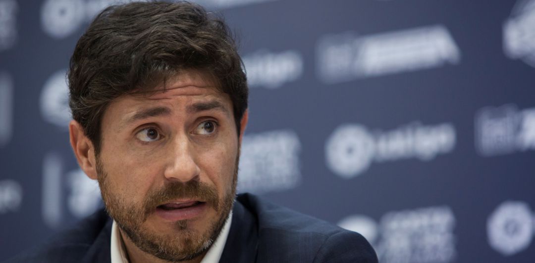 Víctor Sánchez del Amo, durante una rueda de prensa como entrenador del Málaga Víctor Sánchez del Amo, durante una rueda de prensa como entrenador del Málaga