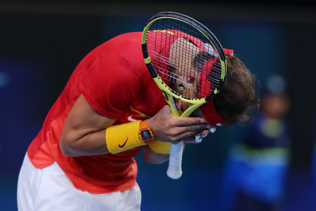 Rafa Nadal, en la ATP Cup. Rafa Nadal, en la ATP Cup.