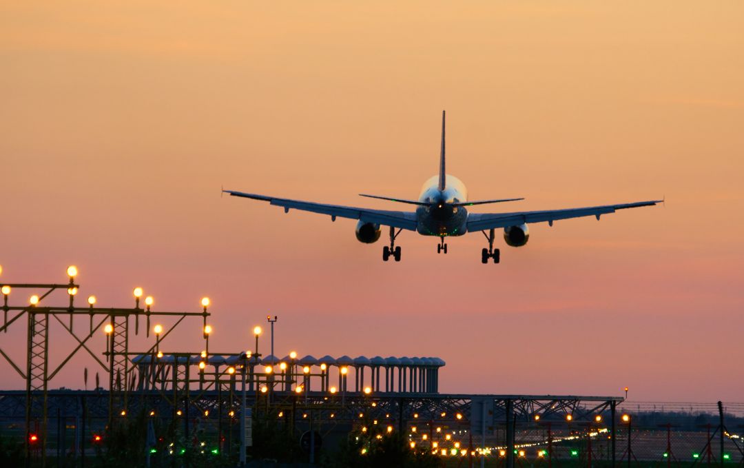 Aterrizaje de un avión el El Prat. Aterrizaje de un avión el El Prat.