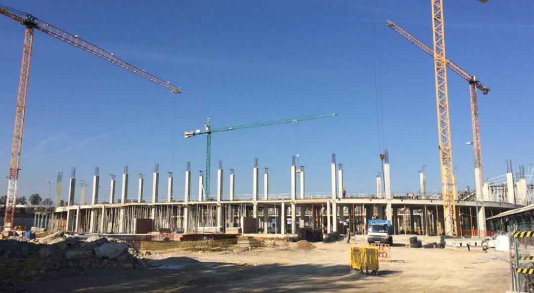 Estado de las obras del Olivo Arena. Estado de las obras del Olivo Arena.