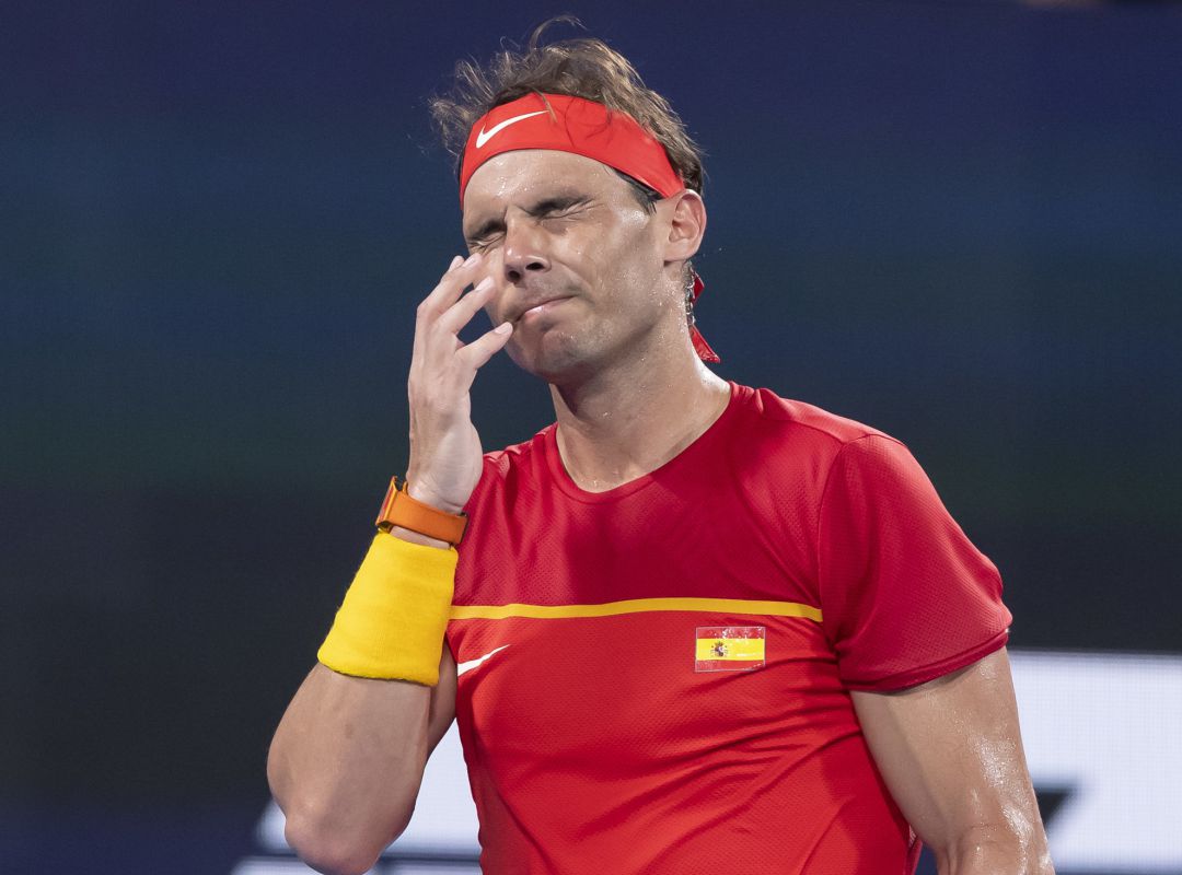 Rafa Nadal, en su partido ante Goffin. Rafa Nadal, en su partido ante Goffin.