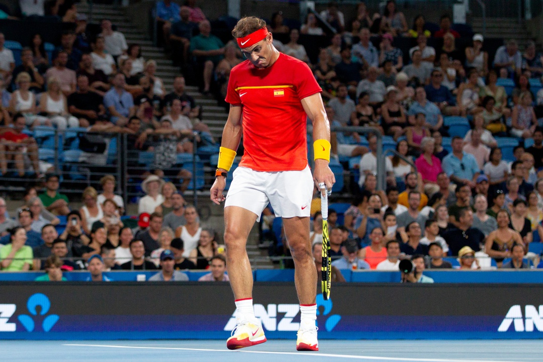 Rafa Nadal durante el partido de la ATP Cup frente a Bélgica Rafa Nadal durante el partido de la ATP Cup frente a Bélgica