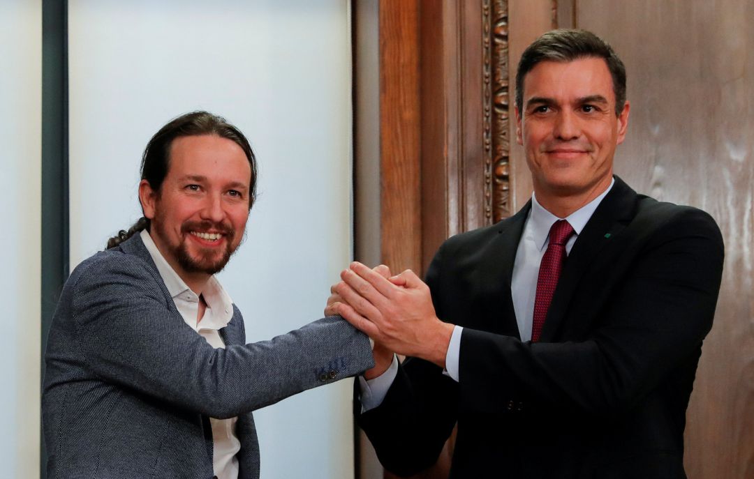 Pablo Iglesias y Pedro Sánchez, en una fotografía de archivo. Pablo Iglesias y Pedro Sánchez, en una fotografía de archivo.