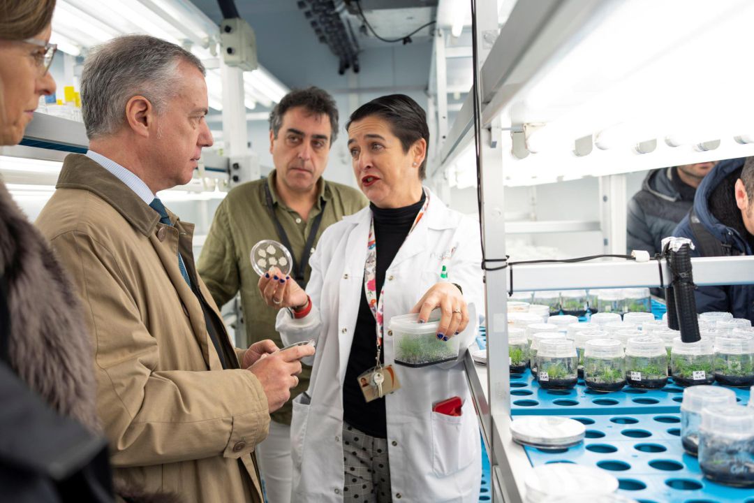 El lehendakari, Iñigo Urkullu durante la visita este miércoles a la sede del Instituto Vasco de Investigación y Desarrollo Agrario, Neiker, para conocer las nuevas instalaciones que permiten medir las emisiones de metano del ganado ovino, así como también el Laboratorio de Cultivo de Tejido. El lehendakari, Iñigo Urkullu durante la visita este miércoles a la sede del Instituto Vasco de Investigación y Desarrollo Agrario, Neiker, para conocer las nuevas instalaciones que permiten medir las emisiones de metano del ganado ovino, así como también el Laboratorio de Cultivo de Tejido.