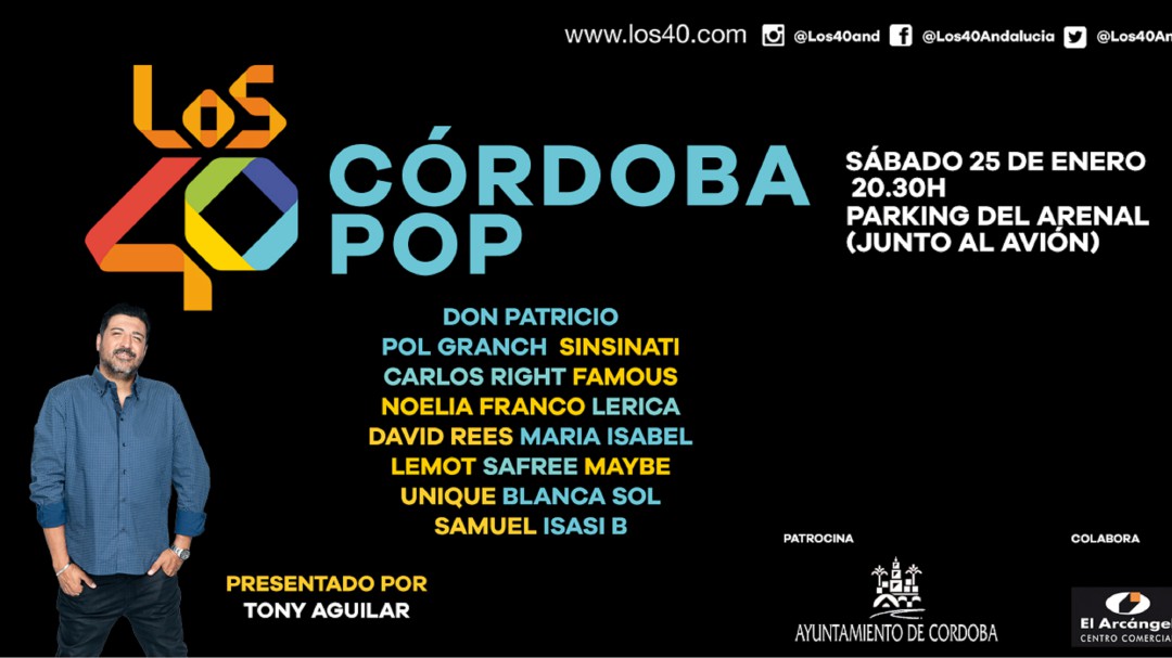 Aplazado el concierto Los 40 Córdoba Pop por la previsión de lluvia