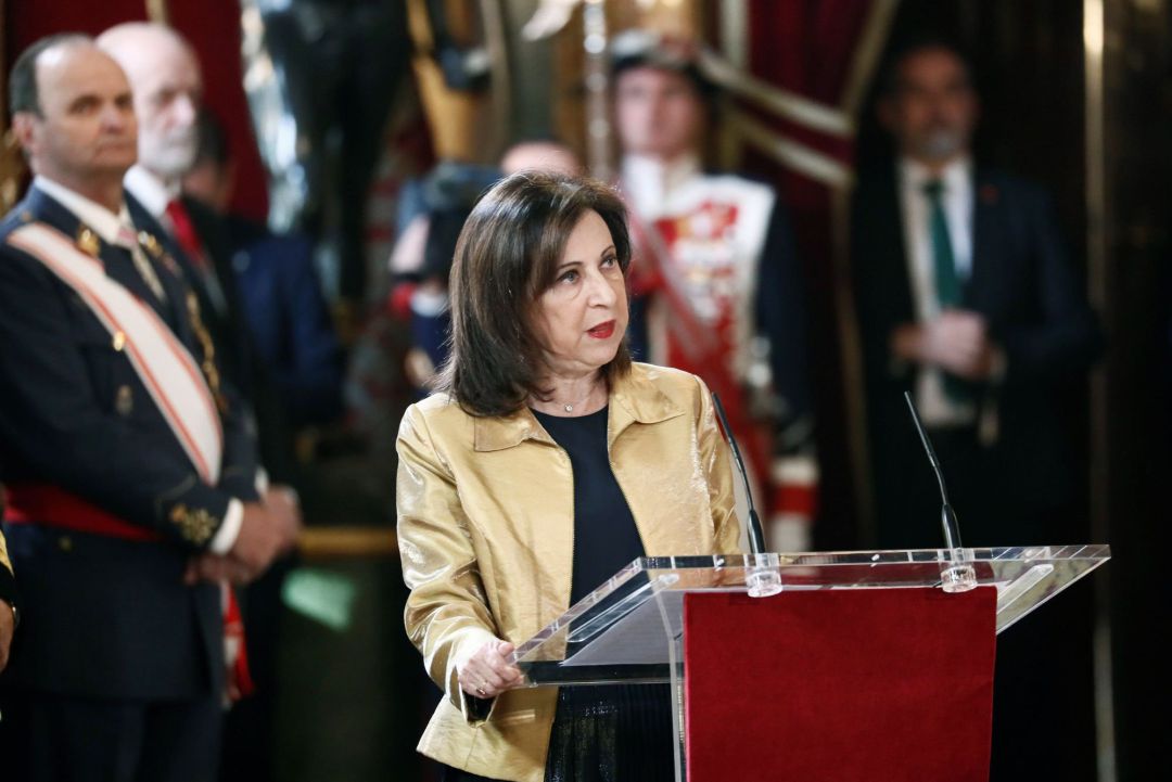 La ministra de Defensa y de Asuntos Exteriores en funciones, Margarita Robles, interviene en la celebración de la Pascua Militar el pasado 6 de enero La ministra de Defensa y de Asuntos Exteriores en funciones, Margarita Robles, interviene en la celebración de la Pascua Militar el pasado 6 de enero