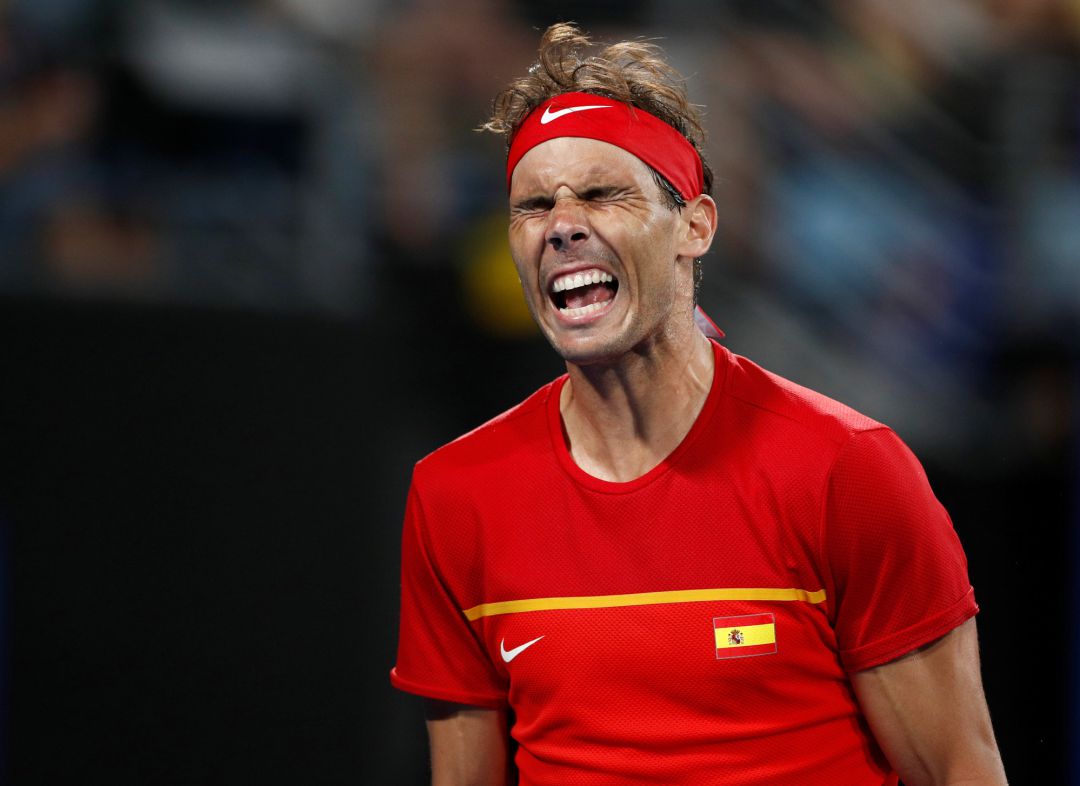 Nadal celebra el pase a la final de España Nadal celebra el pase a la final de España