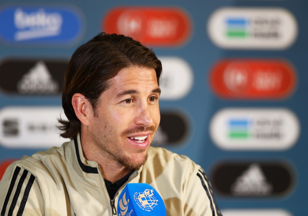 Sergio Ramos en la comparecencia de prensa antes de la Supercopa de España Sergio Ramos en la comparecencia de prensa antes de la Supercopa de España