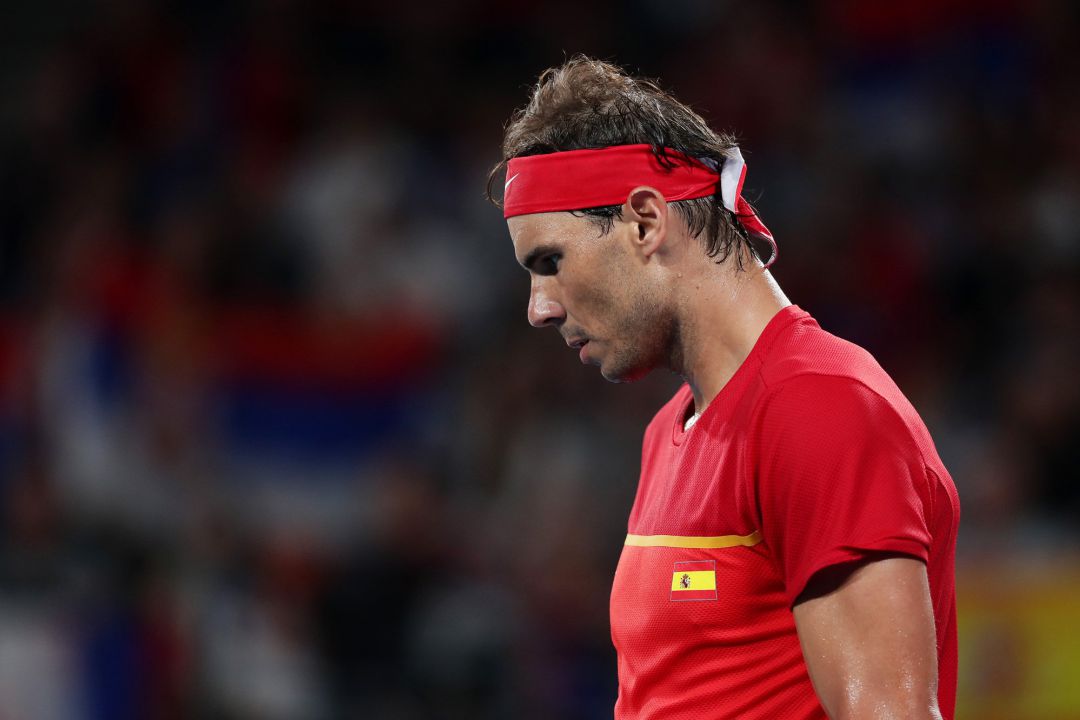 Nadal, durante el partido contra Djokovic Nadal, durante el partido contra Djokovic