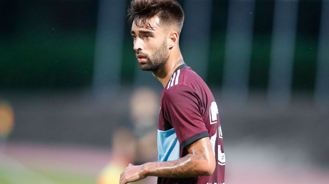 Brais Méndez durante un lance del partido Brais Méndez durante un lance del partido