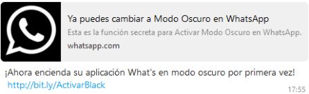 Así es el mensaje en cuestión. Así es el mensaje en cuestión.