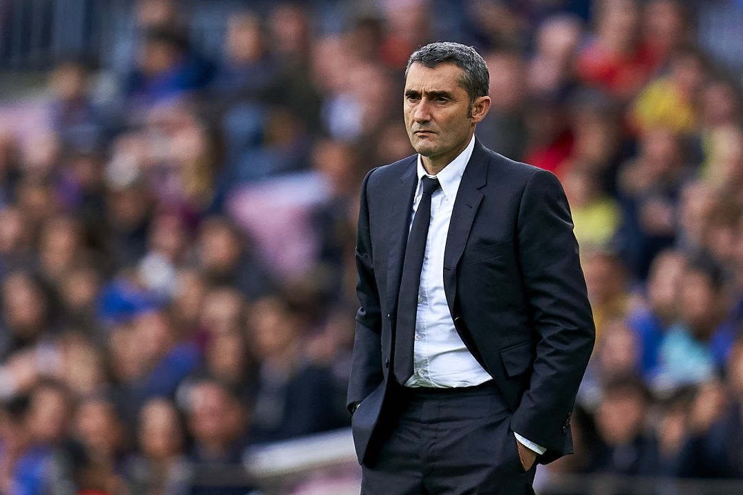Ernesto Valverde, durante el partido contra el Alavés. Ernesto Valverde, durante el partido contra el Alavés.