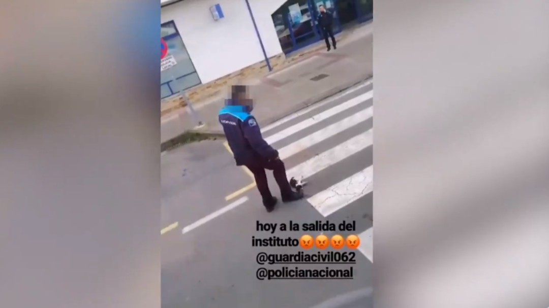 El Pacma denuncia la acción de un policía que aparta con el pie un gato que agonizaba tras ser atropellado