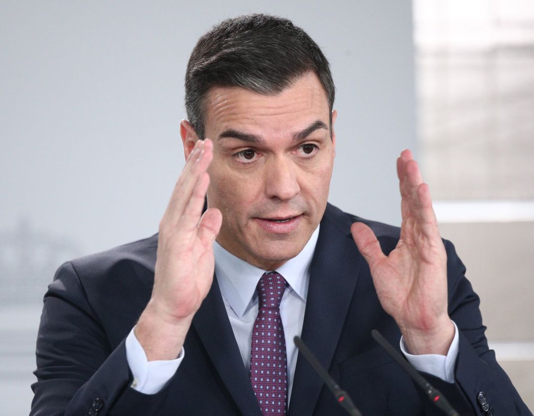 El presidente del Gobierno, Pedro Sánchez, en rueda de prensa tras la primera reunión del consejo de ministros
14 enero 2020, NUEVO GOBIERNO.
Eduardo Parra Europa Press
El presidente del Gobierno, Pedro Sánchez, en rueda de prensa tras la primera reunión del consejo de ministros
14 enero 2020, NUEVO GOBIERNO.
Eduardo Parra Europa Press