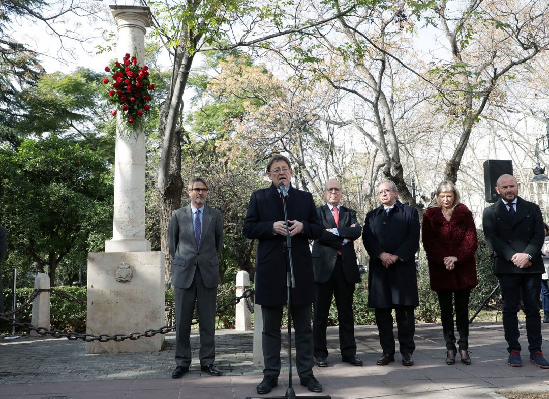 El president de la Generalitat, Ximo Puig, en el acto homenaje al profesor Manuel Broseta en el XVIII aniversario de su asesinato en València por parte de ETA El president de la Generalitat, Ximo Puig, en el acto homenaje al profesor Manuel Broseta en el XVIII aniversario de su asesinato en València por parte de ETA