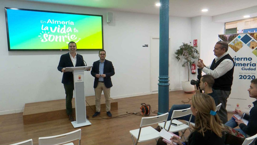 Ramón Fernández Pacheco presentando el video promocional de la ciudad. Ramón Fernández Pacheco presentando el video promocional de la ciudad.
