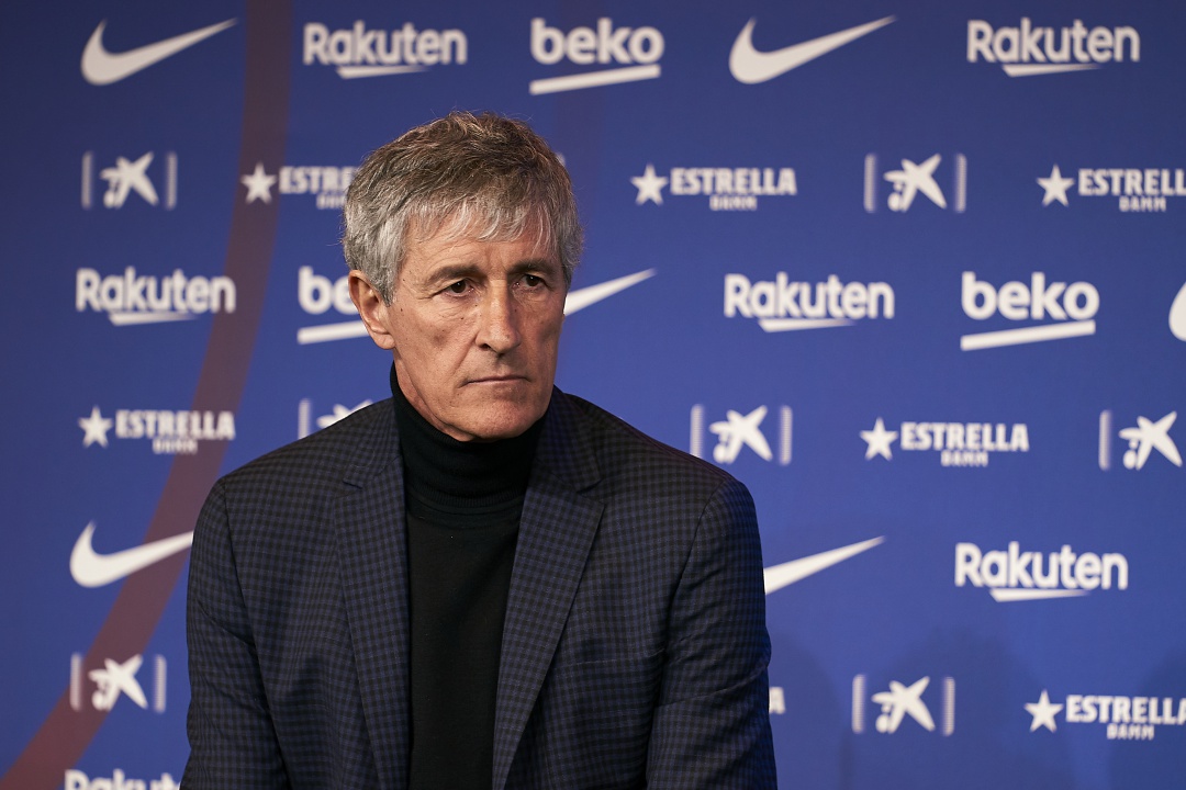 Setién en su presentación como nuevo técnico del Barcelona Setién en su presentación como nuevo técnico del Barcelona
