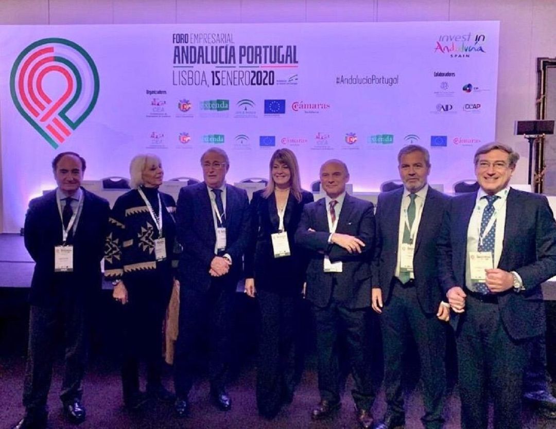 Los presidentes de los Puertos del sur de la península tras la reunión en Lisboa Los presidentes de los Puertos del sur de la península tras la reunión en Lisboa