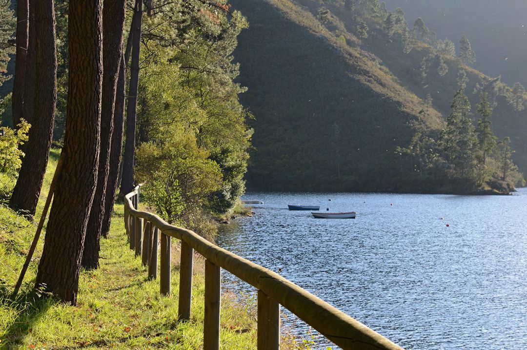El embalse de Arbón, en Villayón El embalse de Arbón, en Villayón