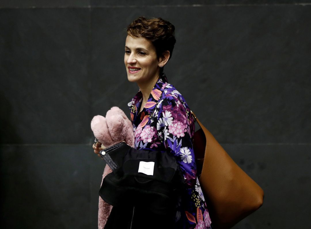 La presidenta de Navarra, María Chivite, en el inicio del Pleno del parlamento La presidenta de Navarra, María Chivite, en el inicio del Pleno del parlamento