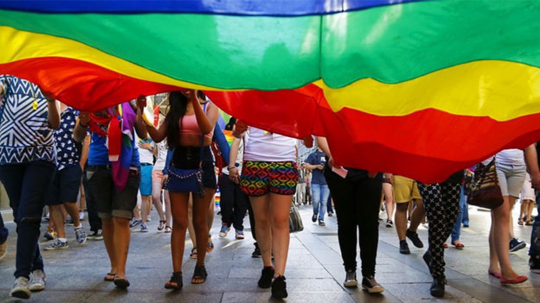 Un desfile del Orgullo Gay en Pontevedra
