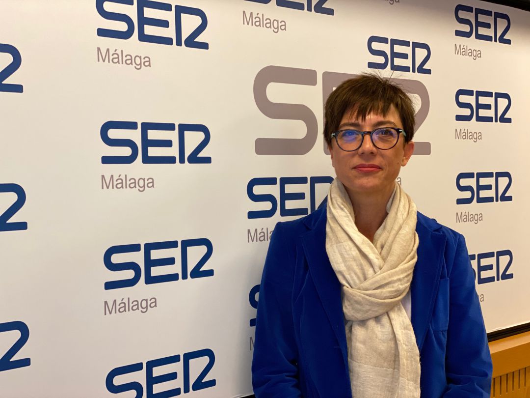 María Gámez, en los estudios de SER Málaga. María Gámez, en los estudios de SER Málaga.