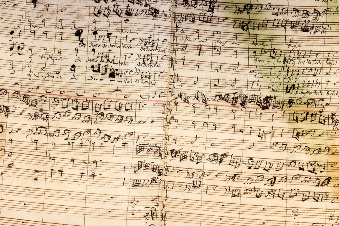 Una partitura original de Bach. Una partitura original de Bach.