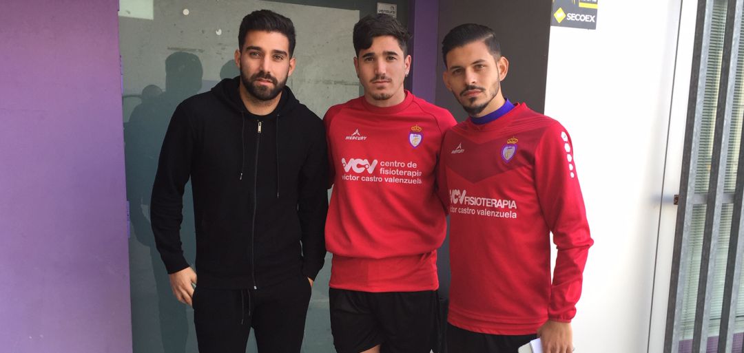 De izquierda a derecha: Fran Hernández, Miguel Martín y Vela Rodríguez, jugadores a los que el Real Jaén ha dado la baja. De izquierda a derecha: Fran Hernández, Miguel Martín y Vela Rodríguez, jugadores a los que el Real Jaén ha dado la baja.