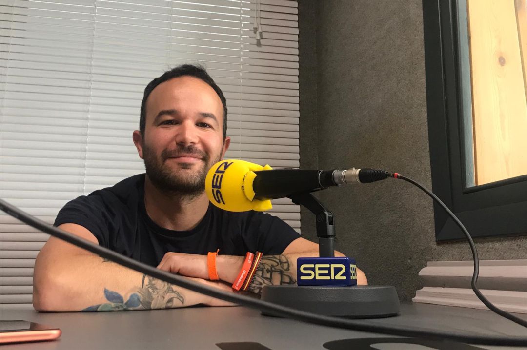 Juan Carlos Jiménez, en una entrevista en Radio Litoral como alcaldable por C's Juan Carlos Jiménez, en una entrevista en Radio Litoral como alcaldable por C's