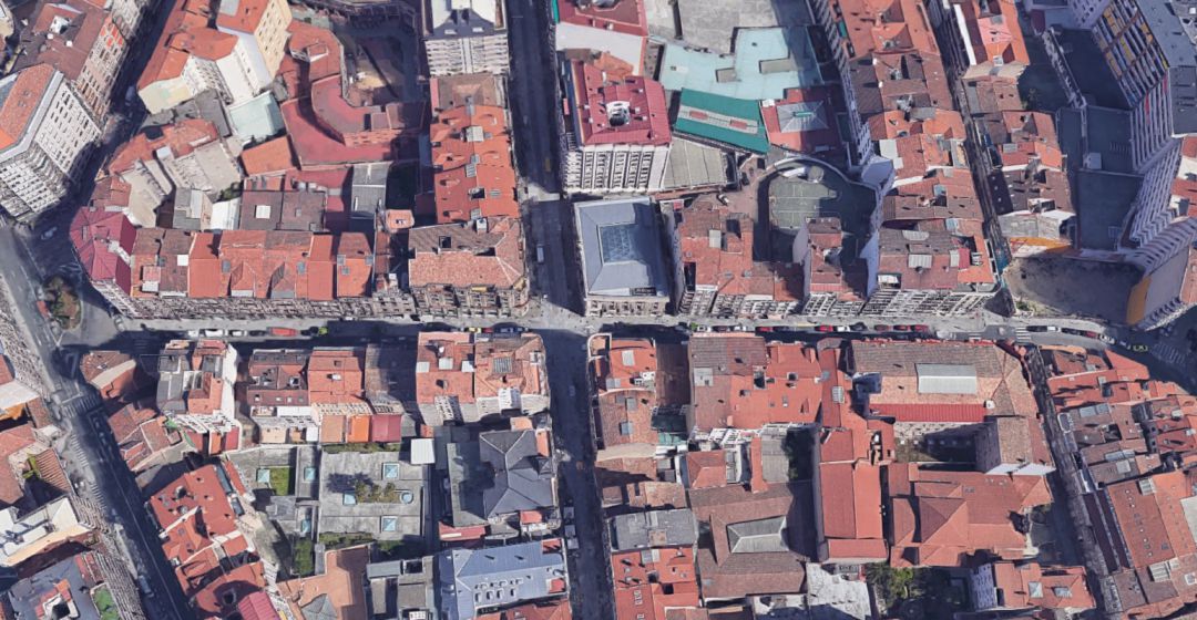 Vista aérea de la calle Concordia Vista aérea de la calle Concordia