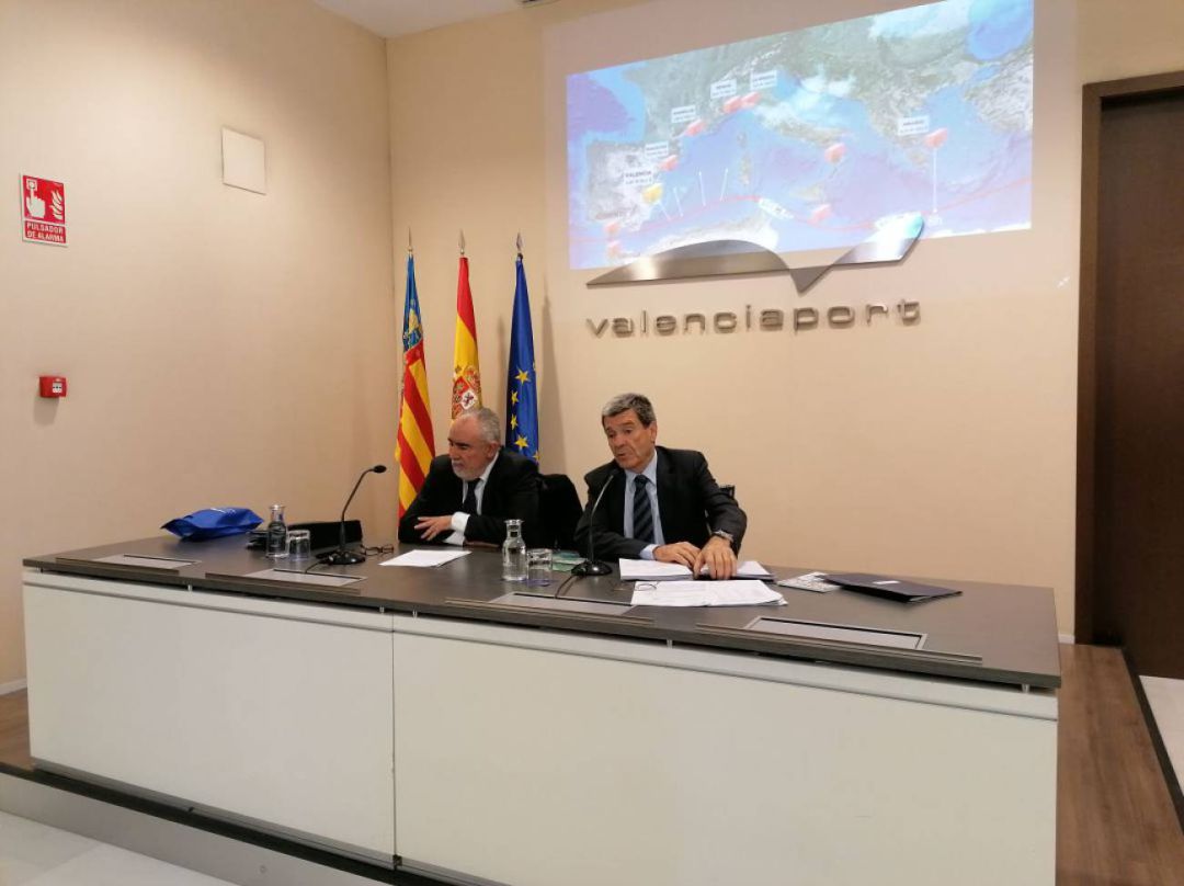 Aurelio Martínez, Presidente de la Autoridad Portuaria junto al Director General, Francesc Sánchez. Foto de archivo Aurelio Martínez, Presidente de la Autoridad Portuaria junto al Director General, Francesc Sánchez. Foto de archivo