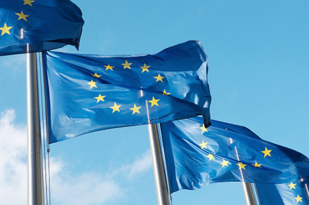 Banderas europeas en Bruselas Banderas europeas en Bruselas