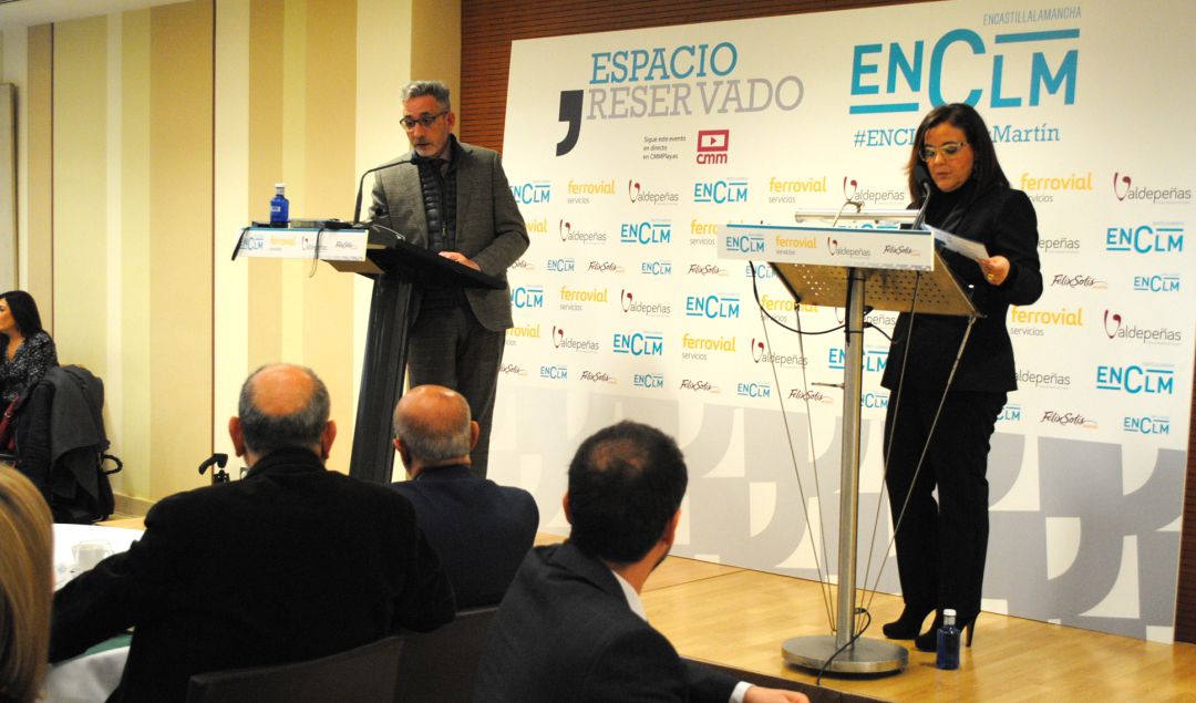 Jesús Martín, durante el desayuno informativo del digital ENCLM, en Valdepeñas (Ciudad Real) Jesús Martín, durante el desayuno informativo del digital ENCLM, en Valdepeñas (Ciudad Real)