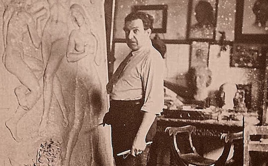Luis Marco Pérez en su taller. Luis Marco Pérez en su taller.