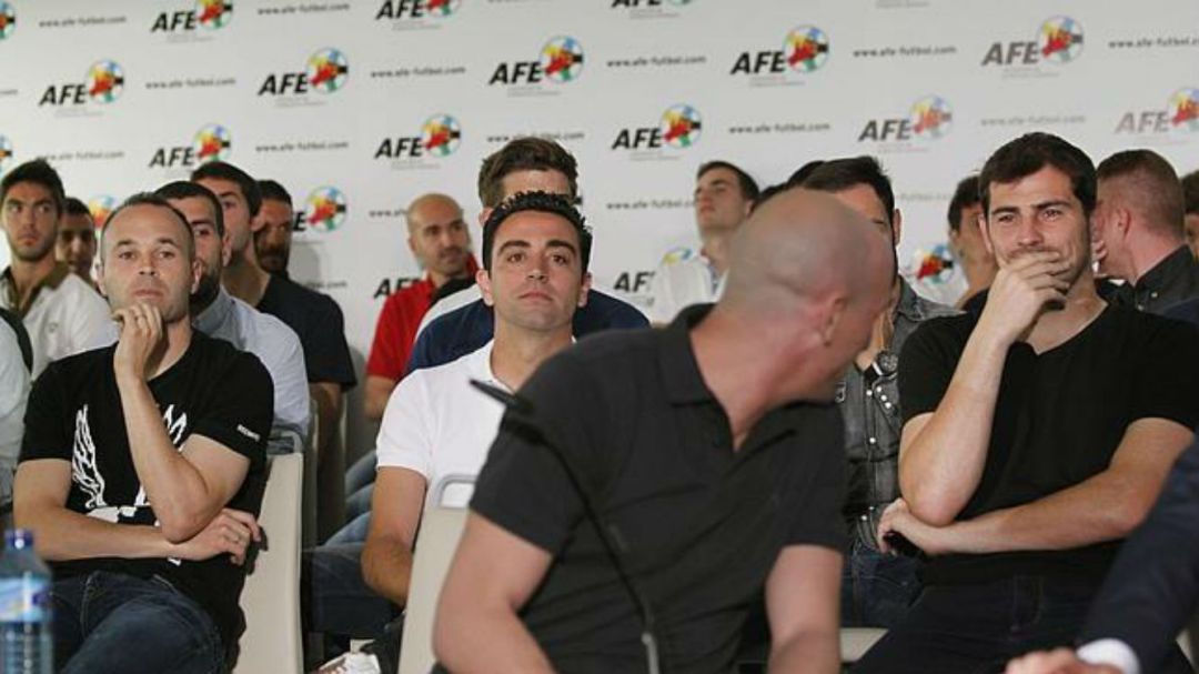 Rubiales y Casillas, en un acto de AFE, cuando este lo presidía Rubiales y Casillas, en un acto de AFE, cuando este lo presidía