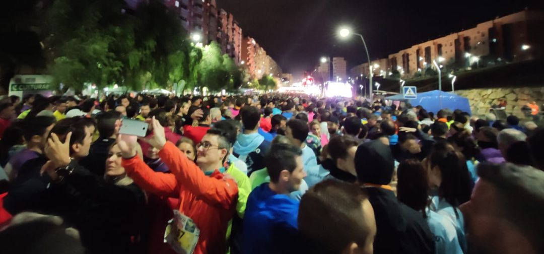 Atletas populares preparados para la salida de la San Antón 2020. Atletas populares preparados para la salida de la San Antón 2020.