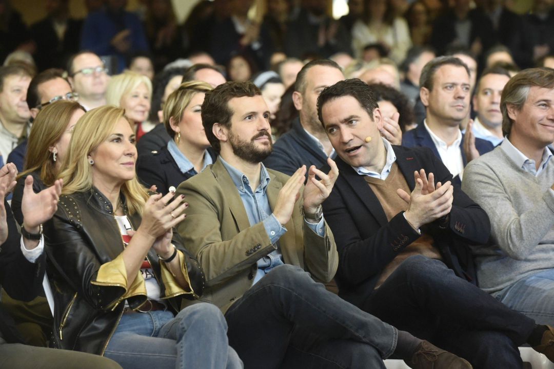 Teodoro García Egea junto al presidente del PP, Pablo Casado
JAVIER CARRIÓN
Teodoro García Egea junto al presidente del PP, Pablo Casado
JAVIER CARRIÓN