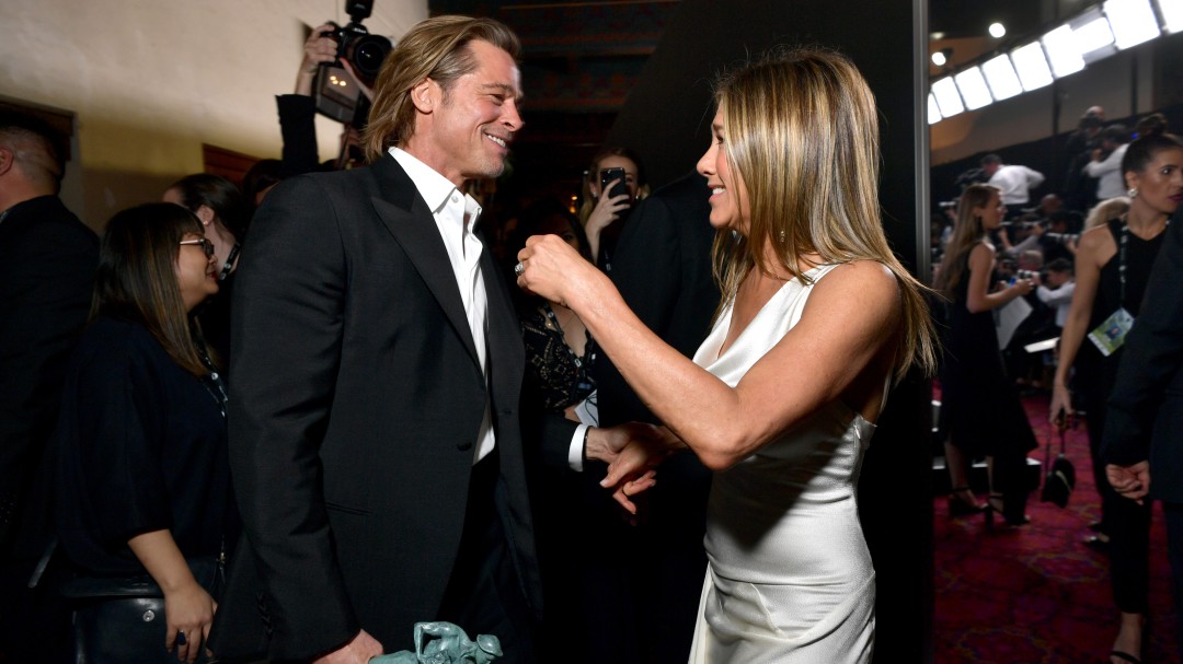 Así se vio el reencuentro entre Brad Pitt y Jennifer Aniston